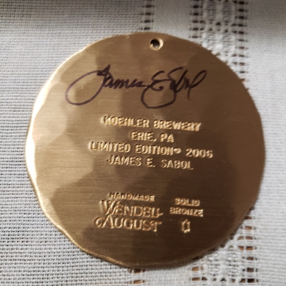 James Sabol and Wendell August Forge 2006 Bronze Koehler Brewery Ornament - Picture 2 of 12